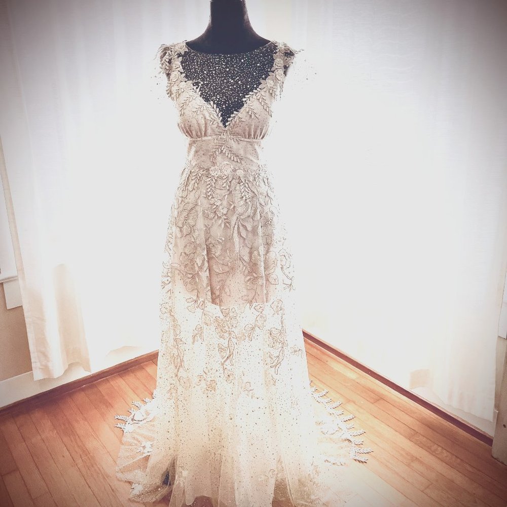 Custom Claire Pettibone Soleil Wedding Dress/Gown